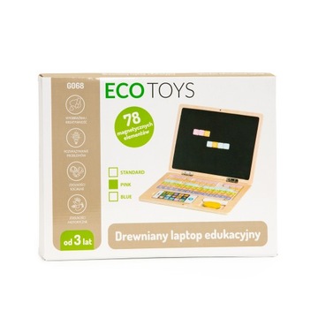 TABLICA EDUKACYJNA MAGNETYCZNA LAPTOP LITERY CYFRY