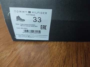 Утепленные зимние ботинки TOMMY HILFIGER, размер 33