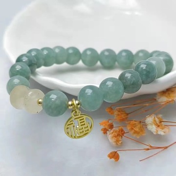 Fu Character Lucky Jade Crystal Antique Bracelet Creative Bohemian
