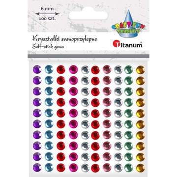 Kryształki samoprzylepne Titanum 100 szt.