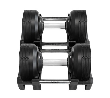 НАБОР 2 РЕГУЛИРУЕМЫХ гантелей, ЧЕРНЫЕ 41,5 КГ + ЧЕРНАЯ ПОДСТАВКА ДЛЯ гантелей 100 КГ