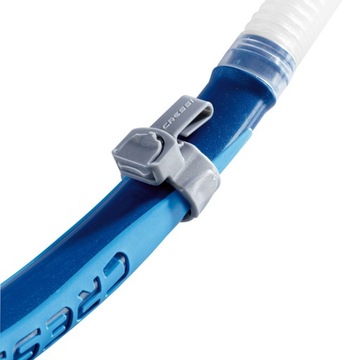 Трубка Cressi ALPHA ULTRA DRY - синий/прозрачный.