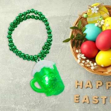 СТ. Ожерелье из бисера на день Святого Патрика, нарядные аксессуары для костюма, пивная кружка