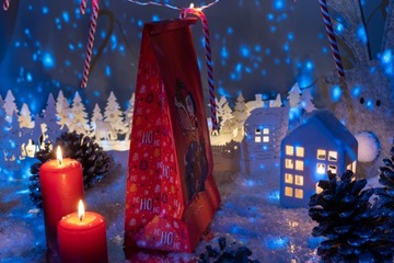 РОЖДЕСТВЕНСКИЕ подарочные блок-пакеты, по 10 штук в ПОДАРОК, бумажные пакеты