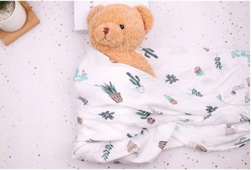 муслиновая пленка, одеяло, бамбук размер 110 см х 115 см