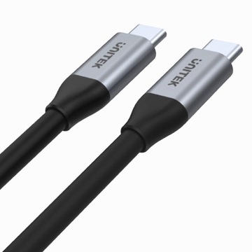 Кабель Unitek USB-C — USB-C, 10 Гбит/с, 4K, 60 Гц, 20 В/5 А, 100 Вт