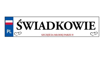Tablica tablice ŚWIADKOWIE pogrubione papier+folia