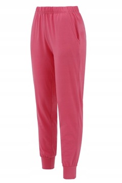 Spodnie piżamowe ze ściągaczem Różowe XS