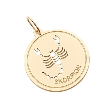 ZŁOTA 585 ZAWIESZKA ZNAK ZODIAKU SKORPION id Z1422