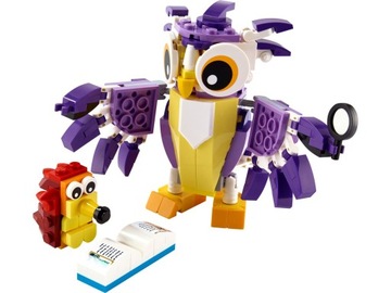 LEGO CREATOR Forest Creatures Сумка Сова 3в1 Ежик Олень Кролик 7+