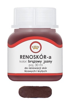 RENOSKÓR FARBA LAKIER DO SKÓRY JASNY BRĄZ