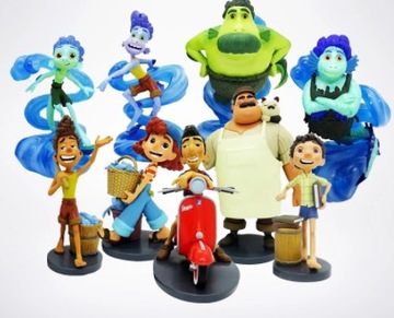 LUCA DISNEY PIXAR ZESTAW 9 FIGUREK JEDYNE TAKIE