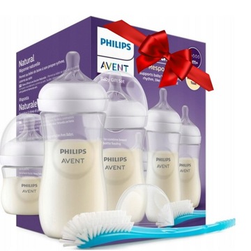 AVENT ZESTAW STARTOWY PRZENTOWY 3X BUTELKA +1X SCZOTKA + 3X SMOCZEK