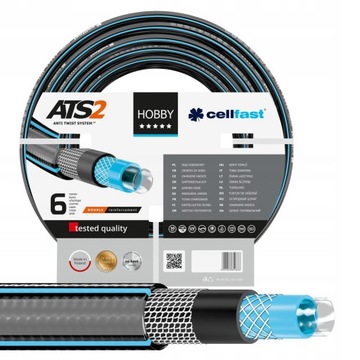 ШЛАНГ CELLFAST 6-СЛОЙНЫЙ САДОВЫЙ ШЛАНГ, БЕЗ СКРУЧЕНИЯ, 30 БАР 3/4'''' 20М ПОЛИРОВКА