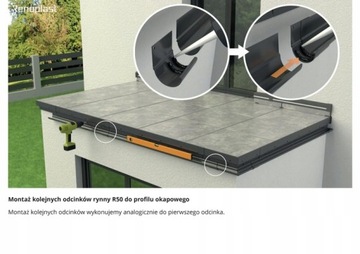 Rynna Renoplast R50 2mb GRAFITOWA