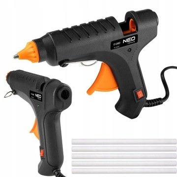 NEO ELEKTRYCZNY PISTOLET DO KLEJU NA GORĄCO 11MM 60W + SZTYFTY KLEJOWE
