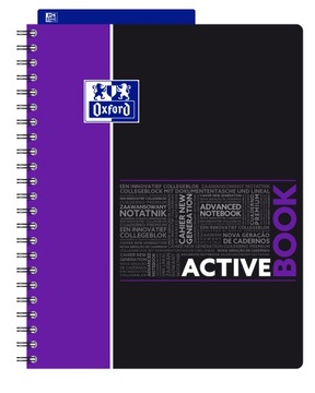 Kołozeszyt Oxford Activebook A4+/80k KR fioletowy