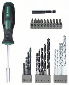 BOSCH Zestaw wiertła wkrętak uchwyt bity 27 części