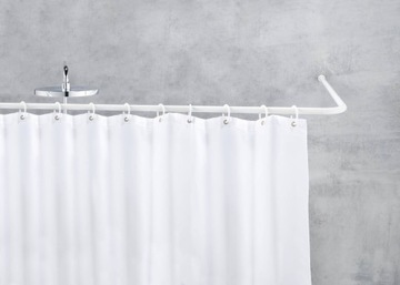 УГЛОВАЯ ДУШЕВАЯ рейка, БЕЛАЯ УНИВЕРСАЛЬНАЯ WENKO