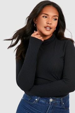 F1F05 CZARNE PRĄŻKOWANE BODY BOOHOO 44