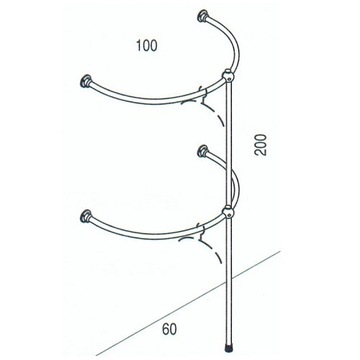 ПРАВЫЙ двухтрубный соединитель fi25 хром