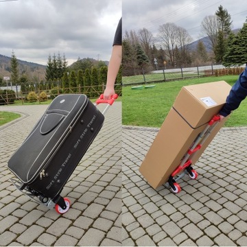 Вагонетка склада ручной транспортной вагонетки 75кг алюминиевая складчатая для перемещения