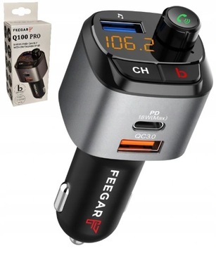 FM-передатчик Feegar Q100 Bluetooth QC 3.0 USB PD