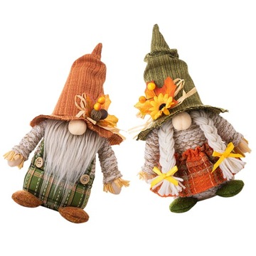 Осенние гномики, нежные плюшевые куклы без лиц.