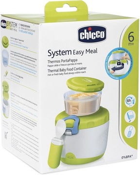 Изолированный контейнер для обеда Chicco Easy food, термопакет, ложка