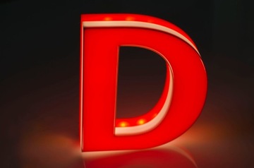 Светящаяся светодиодная буква NEON, напечатанная с помощью нити 3D 40.