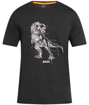 T-shirt męski HUGO BOSS czarny koszulka z krótkim rękawem sportowa r. L