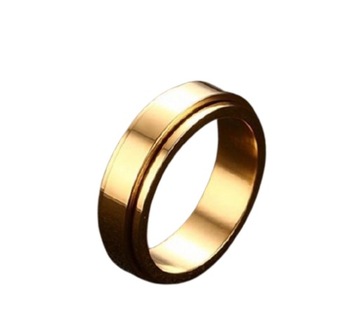 Pierścionek spinner gold męski antystres US 9