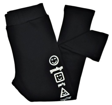 LEGGINSY GETRY OCIEPLANE GRUBE na futerku 134/140