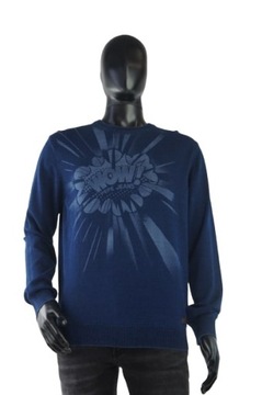 PEPE JEANS CIEMNONIEBIESKI SWETER LOGOWANY (M)