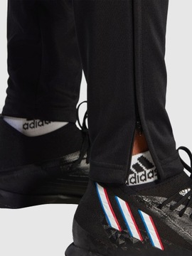 Мужские футбольные брюки Adidas черные с карманами на молнии для тренировок, размер L