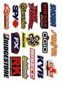 NAKLEJKI NA MOTOR MOTOCYKL SHOWA SUNSTAR BREMBO RK