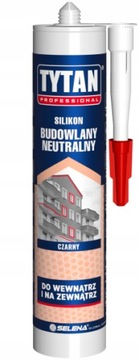 Silikon Budowlany Tytan Professional 280 ml Czarny Bezzapachowy Neutralny
