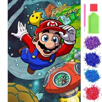 HAFT DIAMENTOWY MOZAIKA DIAMENTOWA 5D MARIO