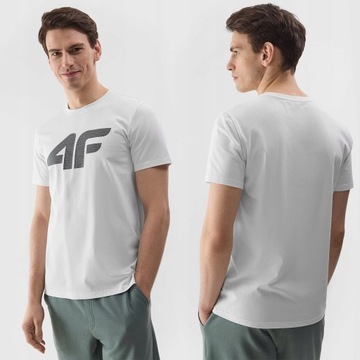T-SHIRT 4F KOSZULKA MĘSKA BAWEŁNIANA SPORTOWA SS24