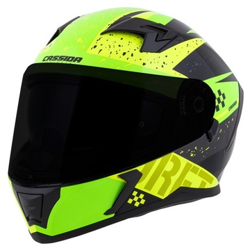 KASK MOTOCYKLOWY CASSIDA 3.0 DRFT + SZYBA CZARNA