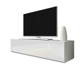 Szafka RTV 8 biały wysoki POŁYSK! 100cm