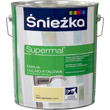 Śnieżka Emalia Olejna KOŚĆ SŁONIOWA F570 10L farba