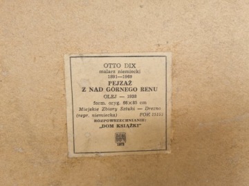 Старая картина Отто Дикса «Пейзаж с Верхнего Рейна».