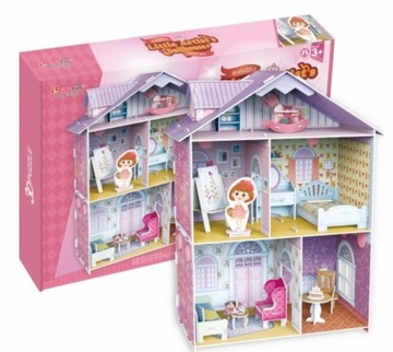 Puzzle 3D Domek dla lalek Mały Artysta Cubicfun