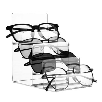 Акриловая подставка. Акриловая прозрачная витрина для ювелирных очков. 4 слоя