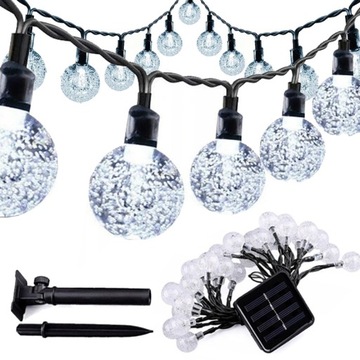 GIRLANDA OGRODOWA ŁAŃCUCH 6M 16 ŻARÓWEK LED WODOODP