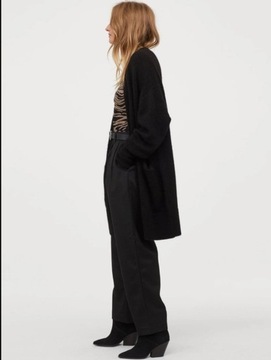 H&M HM Kardigan z domieszką wełny sweter damski modny luźny oversize 34 XS