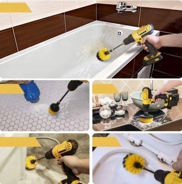 SZCZOTKI CZYSZCZĄCE SPRZĄTAJĄCE NA WIERTARKĘ WKRĘTARKĘ WIELOZADANIOWE