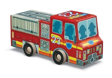 PUZZLE STRAŻ POŻARNA WÓZ STRAŻACKI 4+