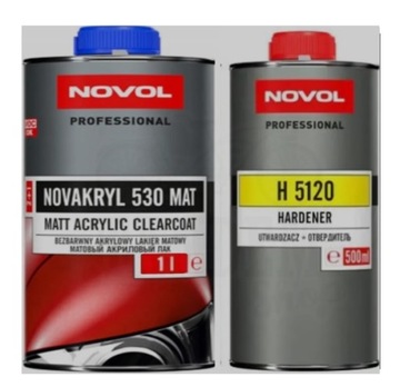 NOVOL - LAKIER BEZBARWNY NOVAKRYL 530 MAT 2+1 - 1L+UTW H5120